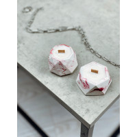 Набір ароматичних соєвих свічок в гіпсових кашпо Mini в техніці Marble 2шт Tropical Forest