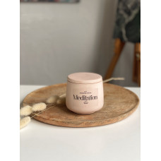 Cоевая свеча с эфирными аромамаслами в гипсовом кашпо Mono S с крышкой Sensual Vetiver