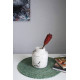 Скульптурная ваза из гипса Scandi ручной работы в технике Marble для сухоцветов 6,3х16см Мрамор черный