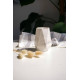 Скульптурна ваза Cristal в техніці Marble з гіпсу ручної роботи для сухоцвітів або косметичних пензлів, об'єкт фотозони, 7х10см Мармур чорний