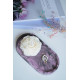 Соєва аромасвічка Півонія з гіпсовим кашпо Duo на підставці в техніці Marble ручної роботи