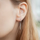 Серебряные сережки подвески с фианитами 925 Проба