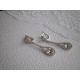 Серебряные сережки с фианитами, на английской застежке, 925 Проба