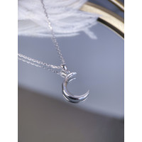 Серебряное колье Месяц на цепочке, проба 925
