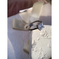 Серебряное кольцо с фианитом, 925 Проба 16