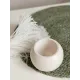Горщик з гіпсу Сфера для кактусів и сукулентів, емність для заливки свічок ⟷9х6.5см