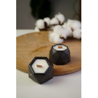 Набір ароматичних соєвих свічок в гіпсових кашпо Mini в техніці Marble 2шт Aphrodisiac