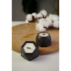 Набір ароматичних соєвих свічок в гіпсових кашпо Mini в техніці Marble 2шт Aphrodisiac