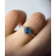Серебряное кольцо с cердцем и фианитами в стиле Pandora, 925 Проба 16