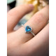 Серебряное кольцо с cердцем и фианитами в стиле Pandora, 925 Проба 16