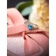 Срібне кільце з сердцем і фіанітами в стилі Pandora, 925 проба 17.5