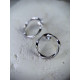 Серебряные сережки круги пусеты, вкрутки, 925 Проба