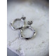 Серебряные сережки круги пусеты, вкрутки, 925 Проба
