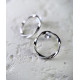 Серебряные сережки круги пусеты, вкрутки, 925 Проба