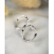 Серебряные сережки круги пусеты, вкрутки, 925 Проба