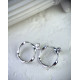 Серебряные сережки круги пусеты, вкрутки, 925 Проба