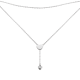 Серебряное  колье сердце с подвеской, проба 925