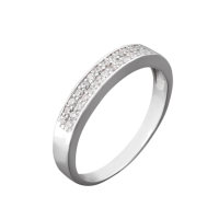 Серебряное кольцо с фианитами, 925 Проба
