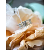 Серебряное кольцо с фианитами, 925 Проба 18.5