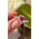 Серебряное кольцо с cердцем и фианитами в стиле Pandora, 925 Проба 17