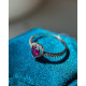 Серебряное кольцо с cердцем и фианитами в стиле Pandora, 925 Проба 17