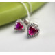 Сережки серебряные сердца в стиле Pandora, 