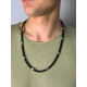 Серебрянное мужское Колье-Оберег , 60см, черненая, 925 Проба 65