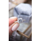 Серебряное кольцо с  фианитами в стиле Pandora, 925 Проба 15.5