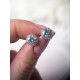 Сережки серебряные с фианитами вкрутки 