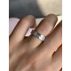 Срібна каблучка з фіанітами, родоване з гравіюванням , Cartier, 17 розмір, 925 Проба