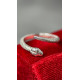 Серебряное кольцо в виде змеи, 925 Проба