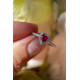 Серебряное кольцо с cердцем и фианитами в стиле Pandora, 925 Проба 15.5