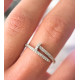 Серебряное кольцо Гвоздь с фианитами, 925 Проба 19
