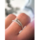 Серебряное кольцо Гвоздь с фианитами, 925 Проба 19