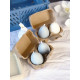 Подарочный набор свечей “Egg” яйца из натурального соевого воска 2 шт + лоток Микс